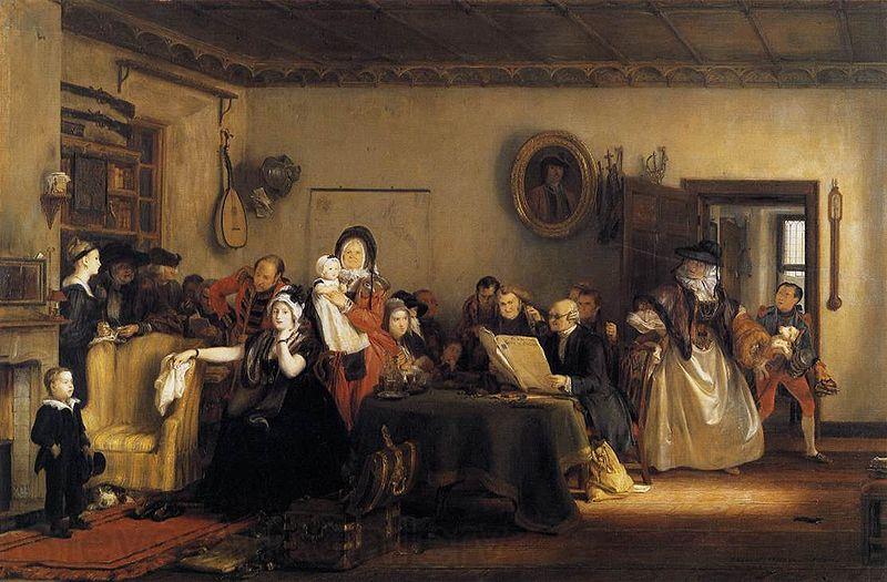 Sir David Wilkie Reading the Will Norge oil painting art